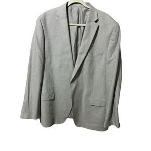 Michael Kors Silk Wool Blazer Sportcoat Gray 3 Button Career Corporate GQ Office